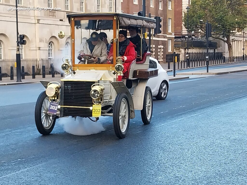 2023 London To Brighton Old Car Run - cars on Whitehall and Trafalgar Square, London