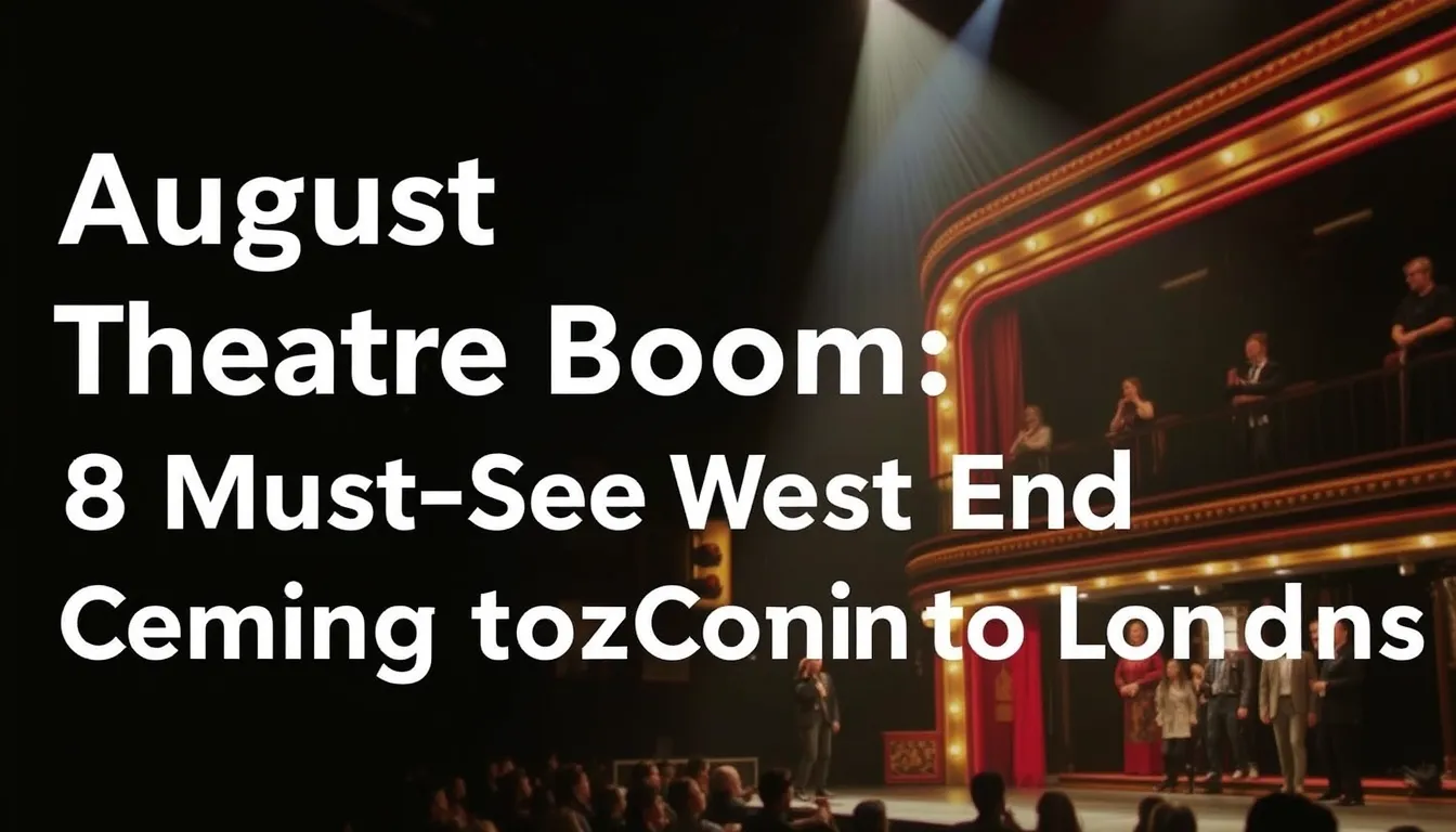 AUGUST THEATRE BOOM: 8 MUST-SEE WEST END SHOWS COMING TO LONDON