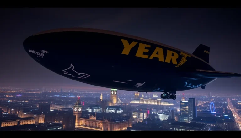 GOODYEAR BLIMP REVEALS HIDDEN LONDON: A UNIQUE AERIAL VIEW