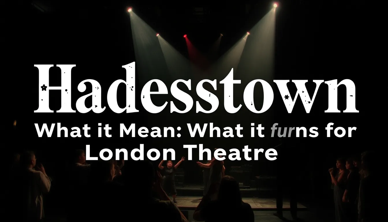 HADESTOWN FILM BREAKS RECORDS: WHAT IT MEANS FOR LONDON THEATRE