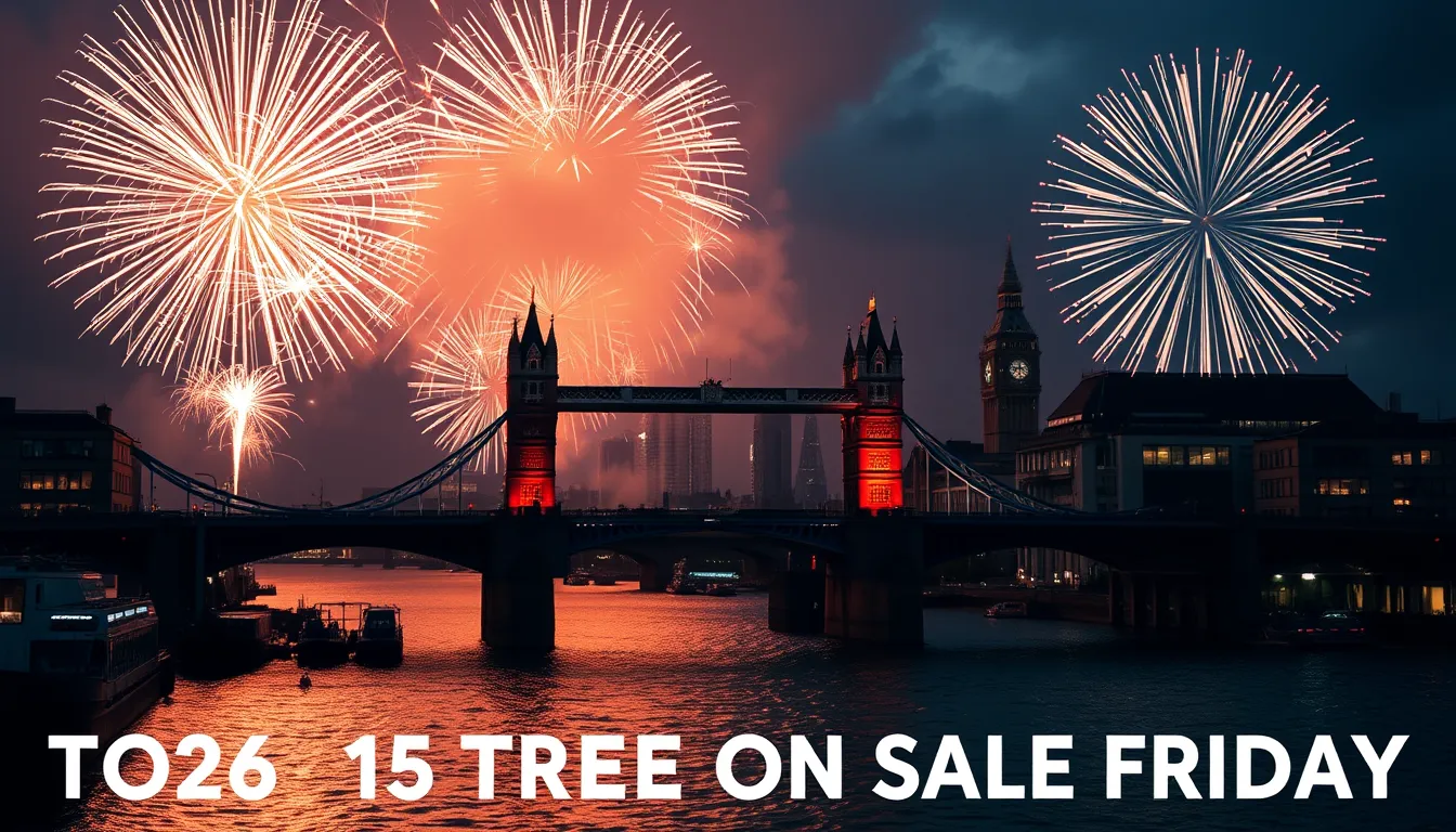 LONDON NYE 2026 FIREWORKS TICKETS ON SALE FRIDAY