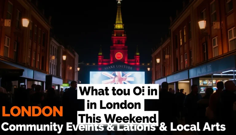 WHAT'S ON IN LONDON THIS WEEKEND: COMMUNITY EVENTS & LOCAL ARTS